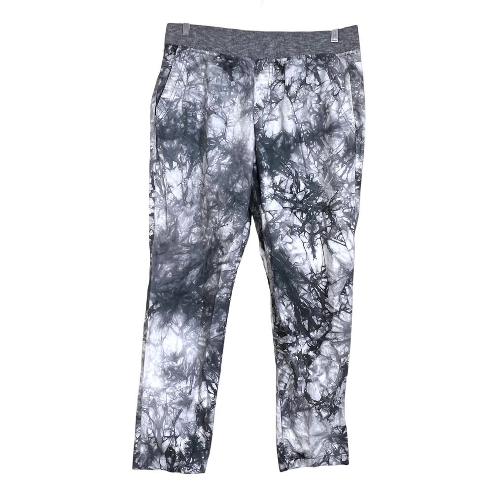Cabi Pants Medium Marble Tie Dye Gray Black White Pull On Casual